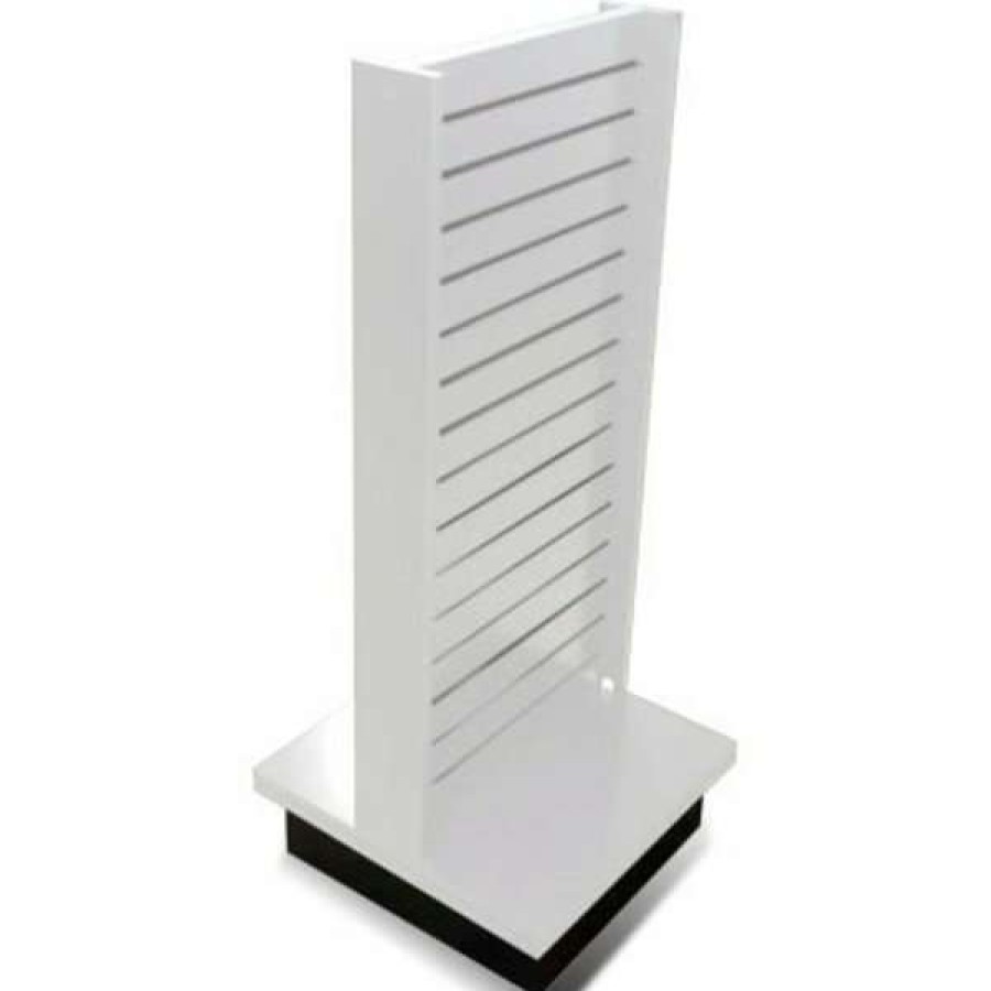 Outlet Slatwall I Display Fixture With Spinner Base & Casters 24 W X 24 D X 55 H White Online