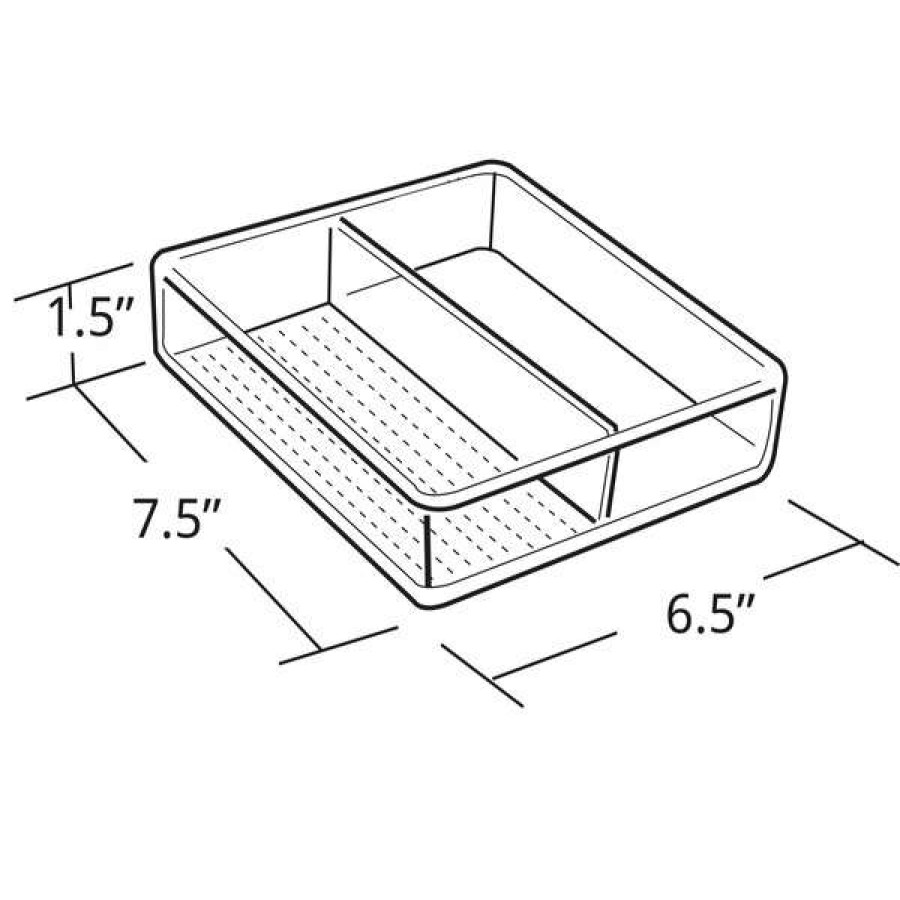 Shop Two Compartment Square Organizer Tray For Counter , Pk2 Wholesale