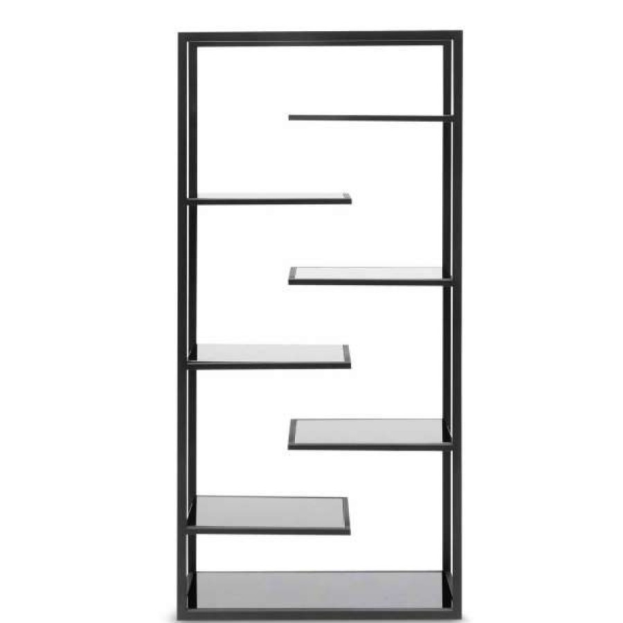 Conception Living Less Expensive Flagler Steel & Glass Display Shelf Clearance