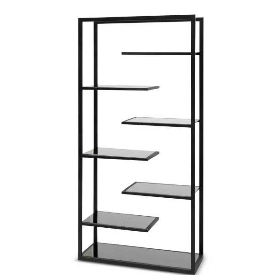 Conception Living Less Expensive Flagler Steel & Glass Display Shelf Clearance