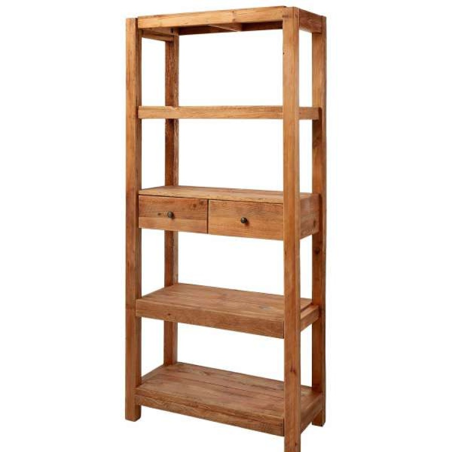 100% Guarantee Amalfi Elroi Reclaimed Pine Timber Display Shelf Hot