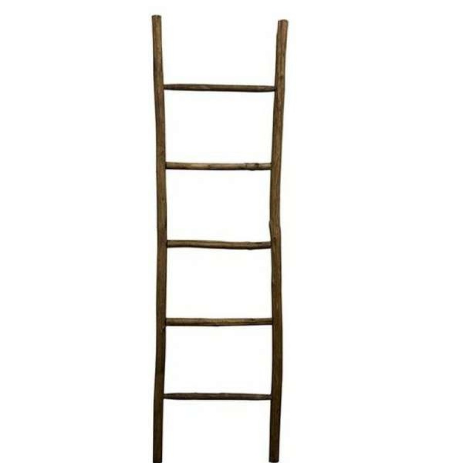 French Country Collection Special Style Londel Rustic Wooden Ladder Rack Online