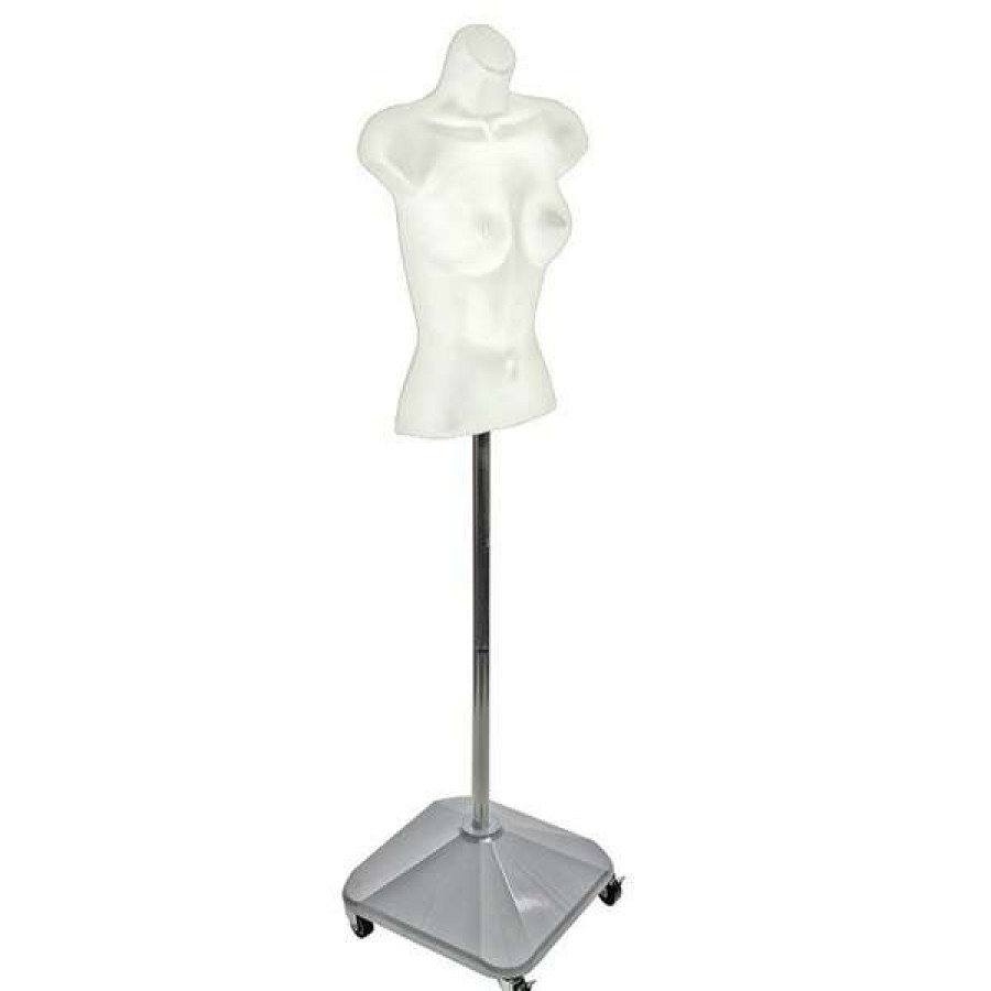 Shop White Plastic Female Bust On Wheeled Plastic Base Best