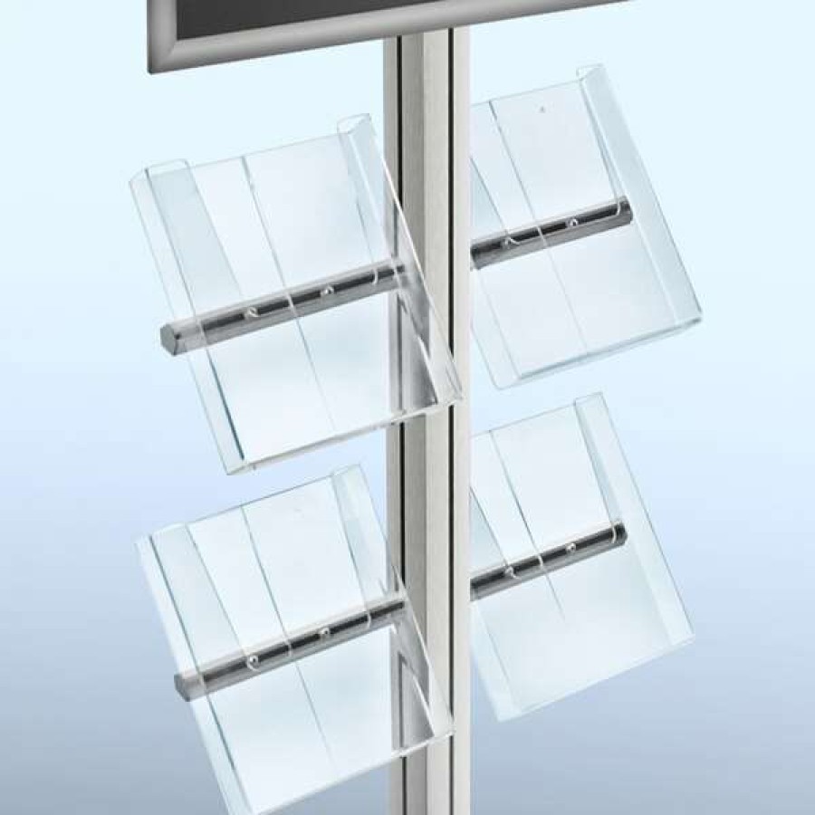 Shop 9.25 W X 10 H Acrylic Brochure Side Shelf For Freestanding Unit Online