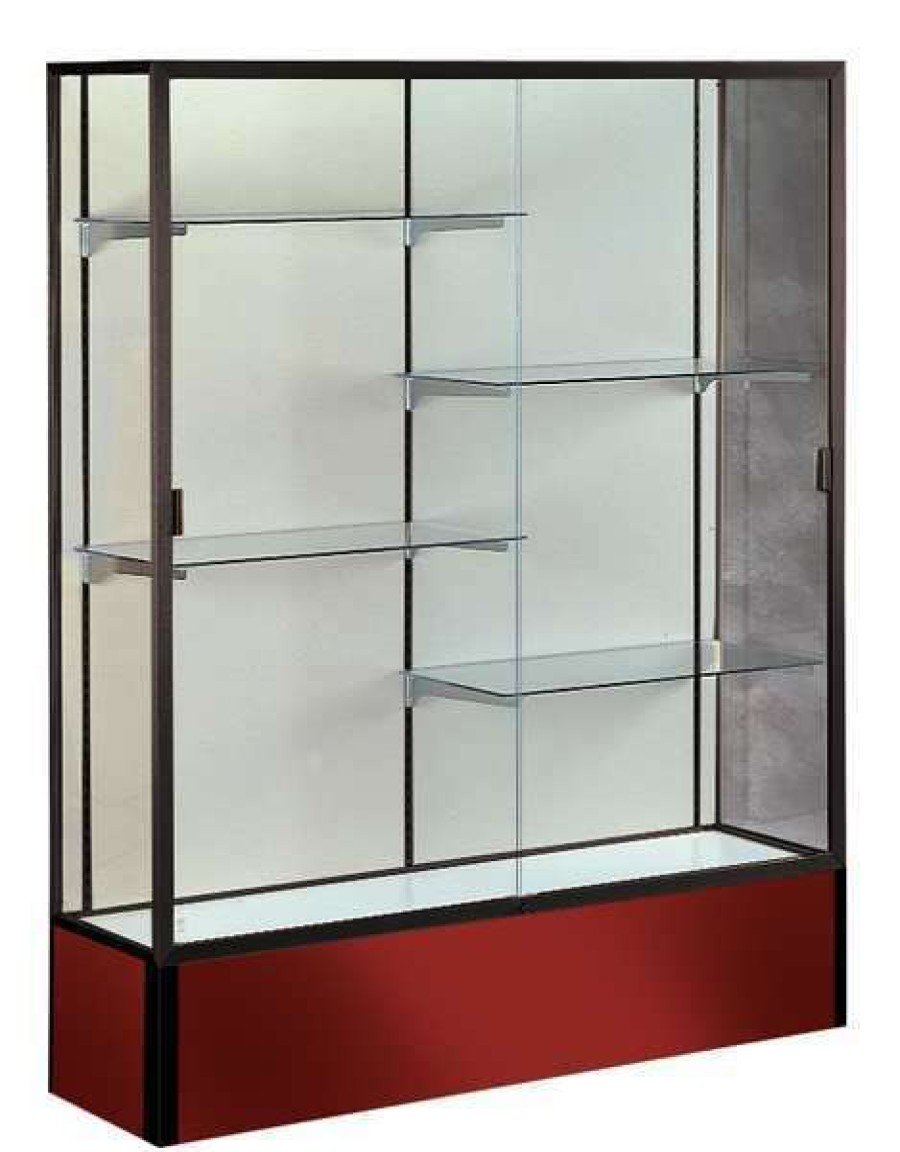 Shop Display Case, 72X48X16, Maroon Best