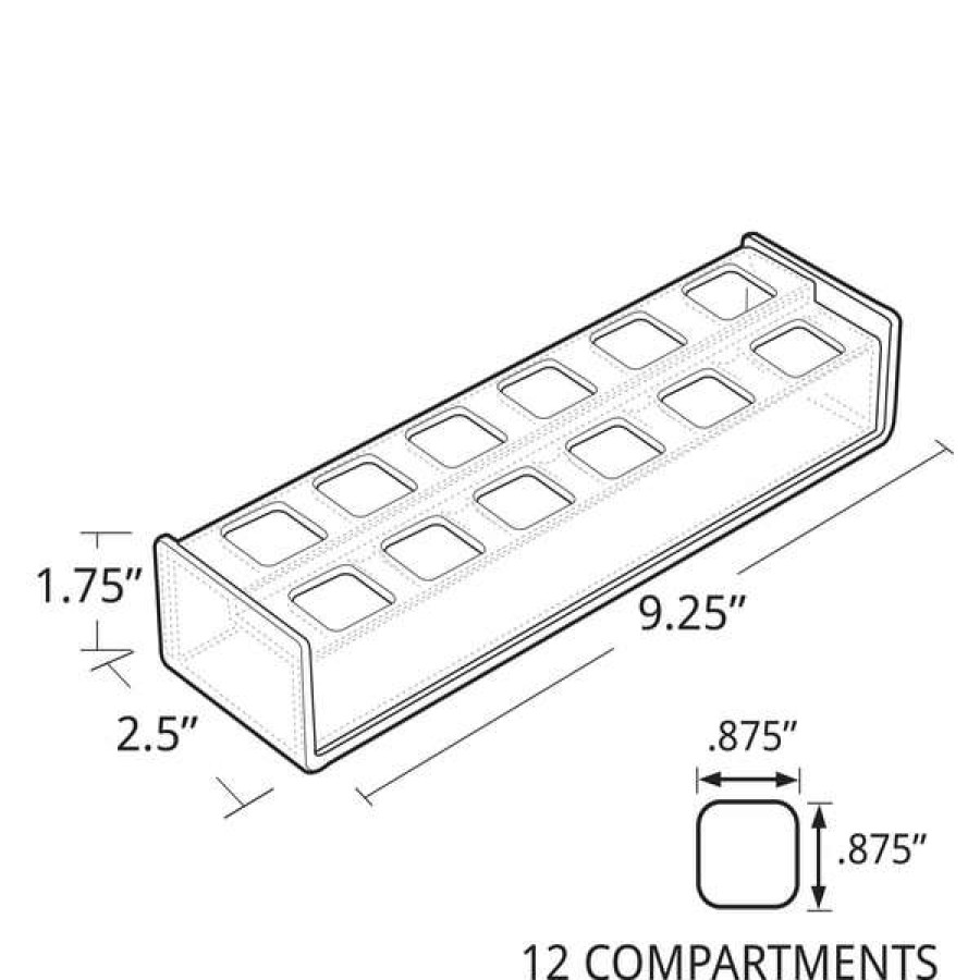 Shop 12 Compartment Lipstick Organizer Square Slot. , Pk2 Wholesale