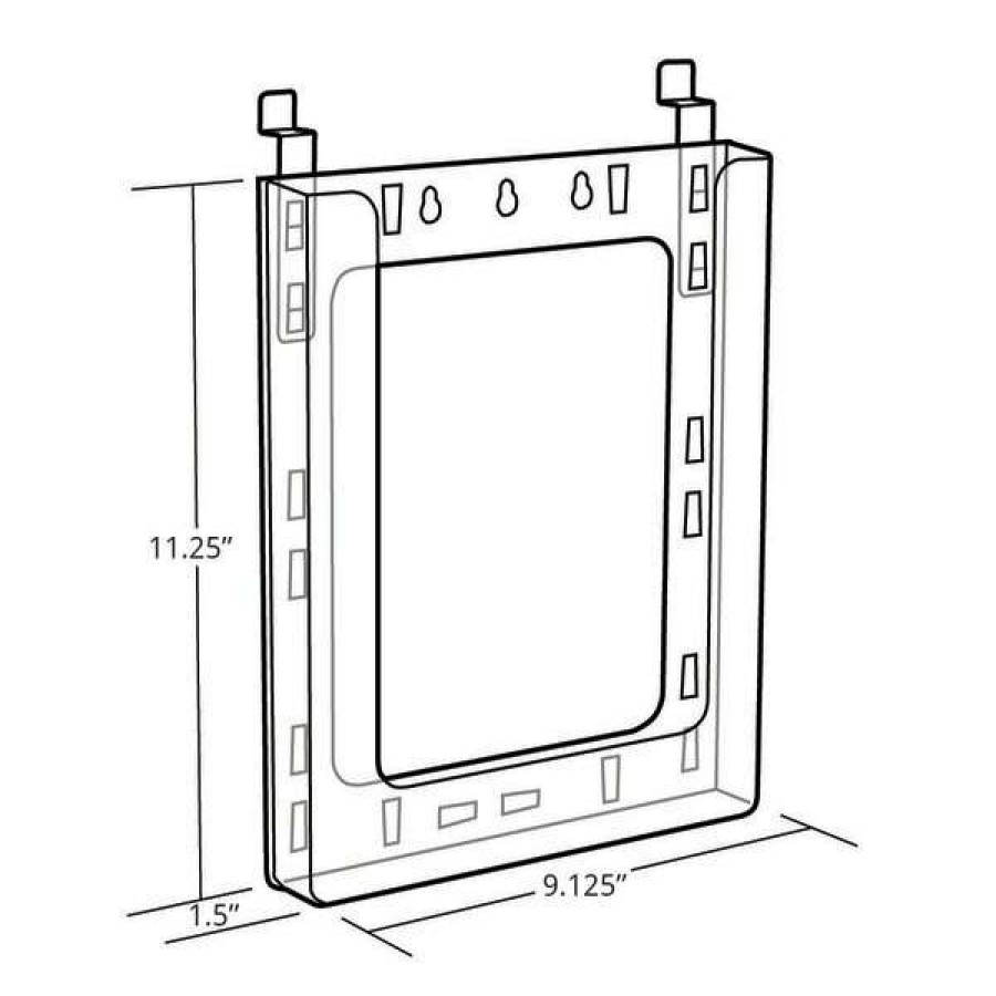 Outlet Slatwall Letter Brochure Holder. Inside Dimension: 9 W, Pk10 New