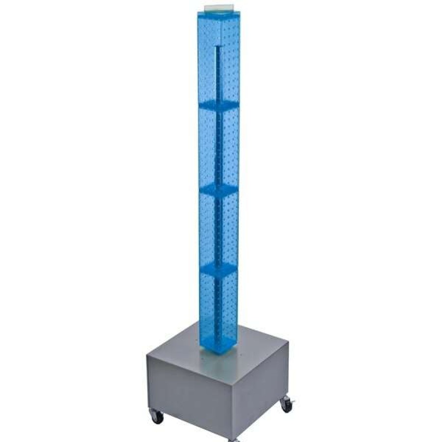 Shop Four-Sided Pegboard Floor Revolving Display Panel Size: 4 W X 48 H Hot