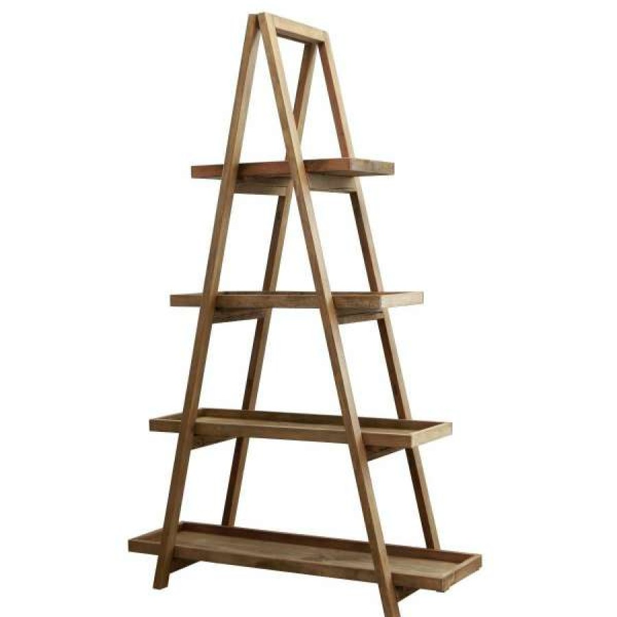 Winsun Furniture Online Sales Amuri Recycled Pine Timber A-Frame Ladder Display Shelf Hot