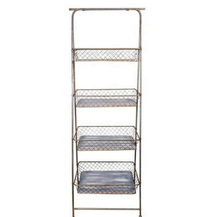 French Country Collection Shop Fleury Rustic Iron Shelf Stand Wholesale