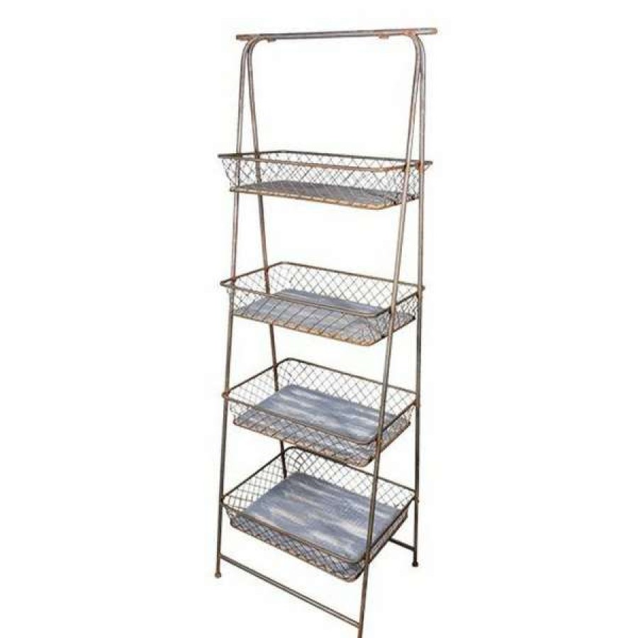 French Country Collection Shop Fleury Rustic Iron Shelf Stand Wholesale