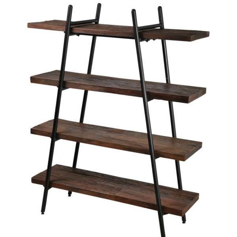 Superb Lifestyles Online Sales Railroad Reclaimed Timber & Iron Display Shelf New