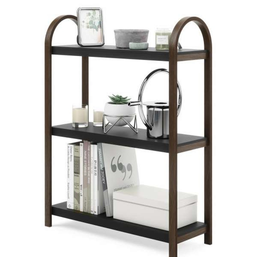 Top Sellers Umbra Bellwood Wooden Display Shelf, Small, Black / Walnut Online