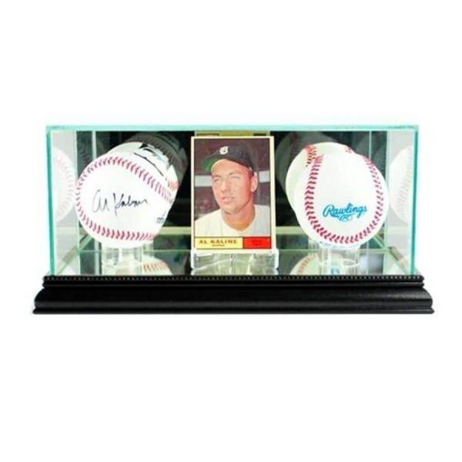 Shop Crddb-B Card And Double Baseball Display Case, Black Clearance