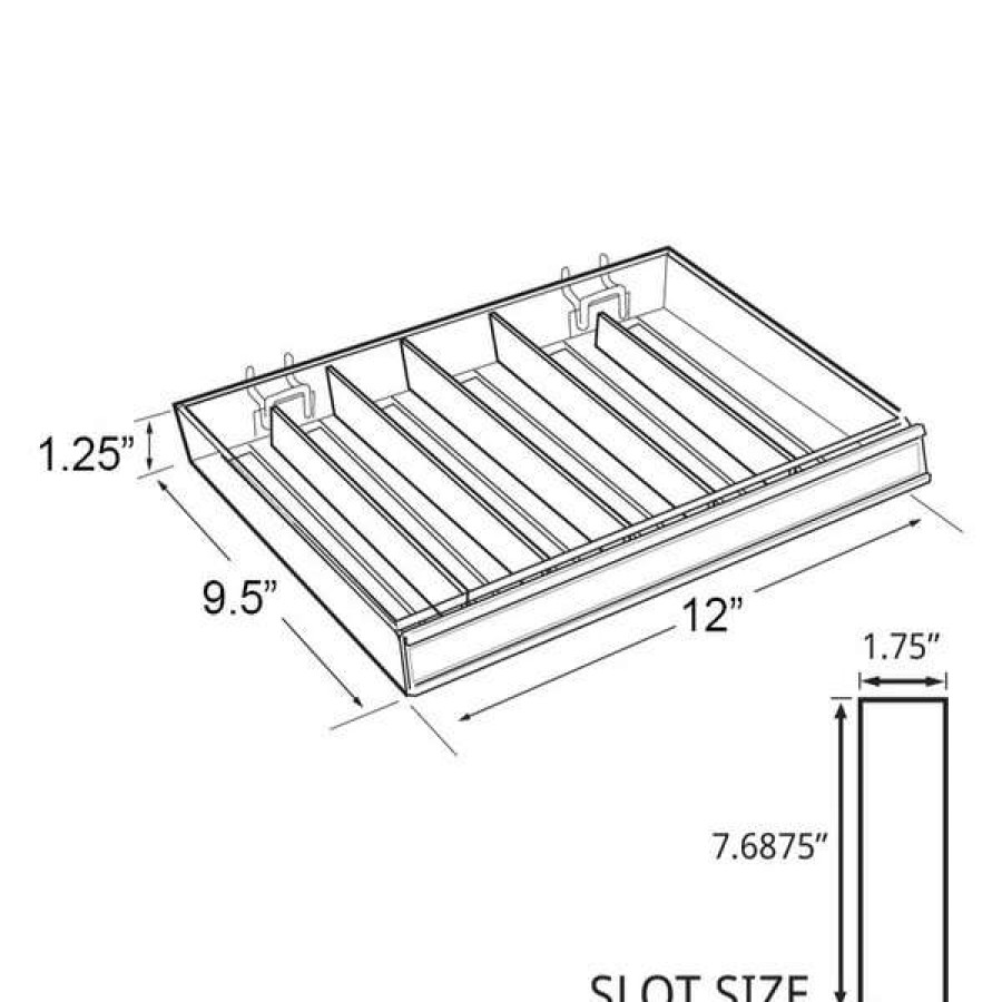 Shop Six Compartment Nail Polish Tray W/ Flip Front, Pk2 Online