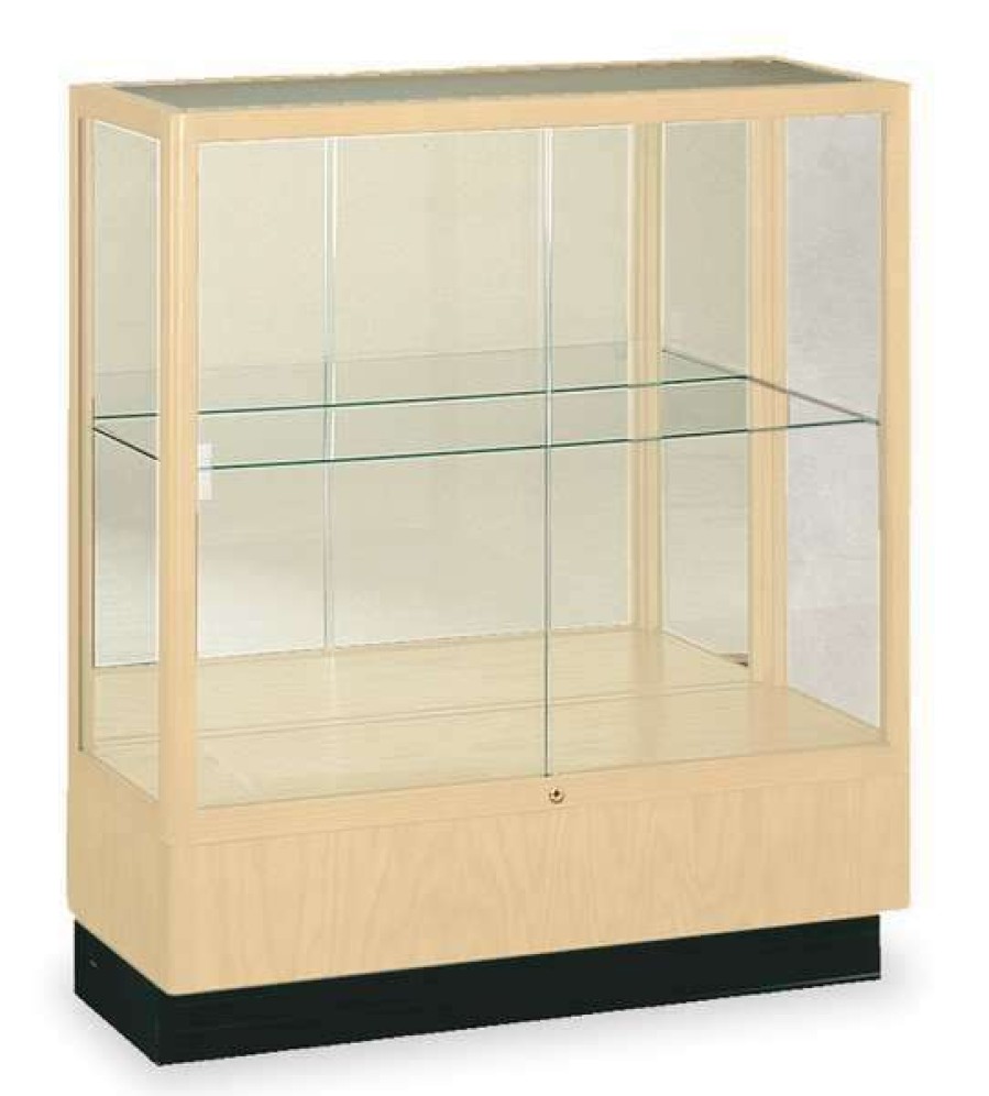 Shop Counter Display Case, Honey Maple New