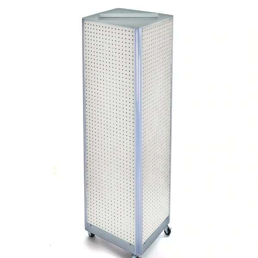 Shop 4-Sided Pegboard Floor Wheeled Display Panel Size:16 W X 64.25 H Hot