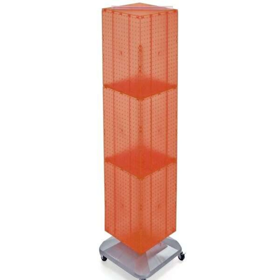 Shop Four-Sided Pegboard Tower Revolving Display Panel Size 14 W X 60 H Clearance