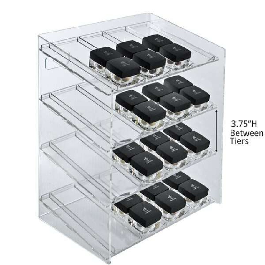 Shop 4 Tier 16 Comp. Cosmetic Nail Polish Display 12 W X 8.5 D X 18.5 H Wholesale