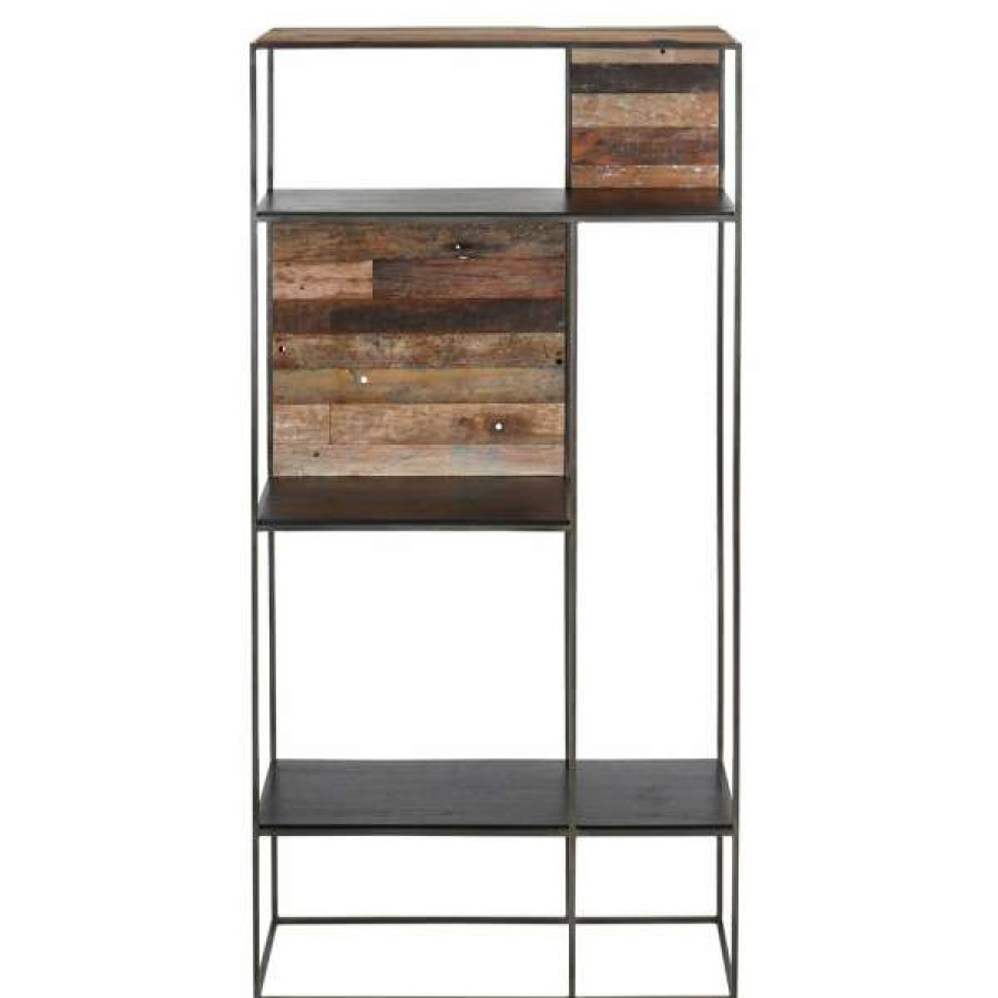 Superb Lifestyles Low Price Sublime Commercial Grade Recycled Timber & Iron Display Shelf Clearance