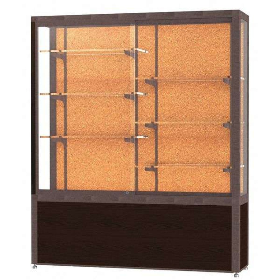 Shop Display Case, 60X66X16, Cork, Bronz, Walnut New