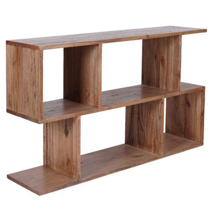 Affinity Furniture Best-Selling Wendell Mindi Wood Low Display Shelf, Tobacco Online