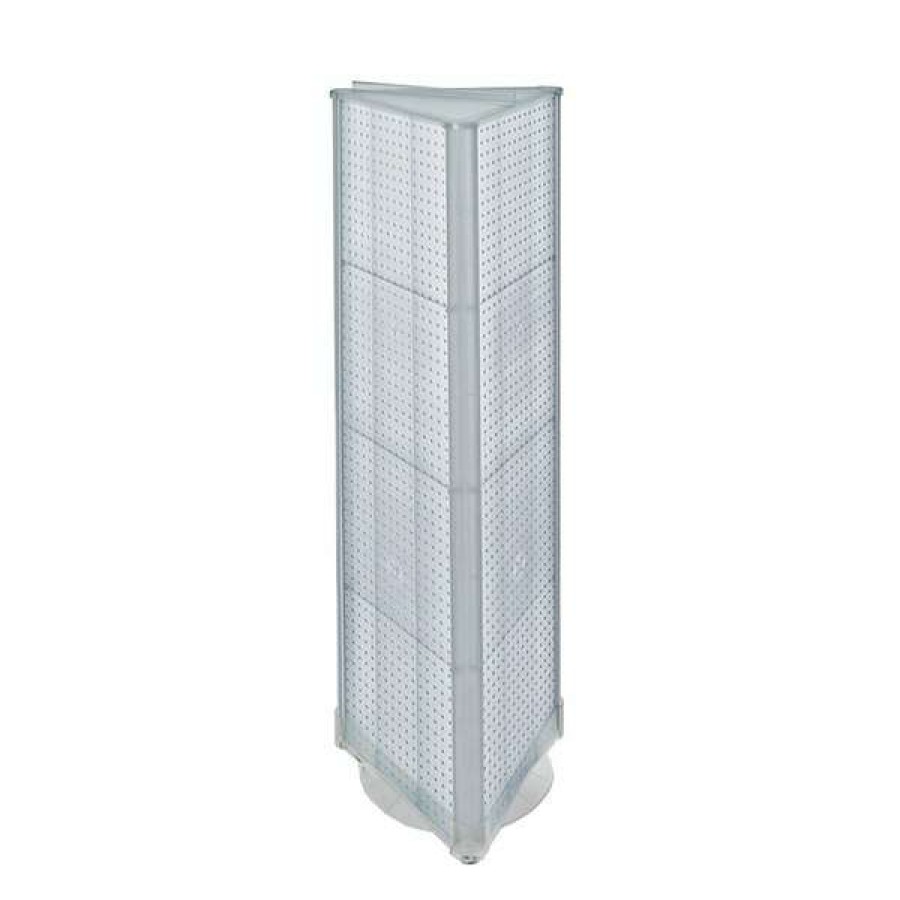 Shop 3-Sided Pegboard Floor Spinner Display Rack In Clear Frost Online