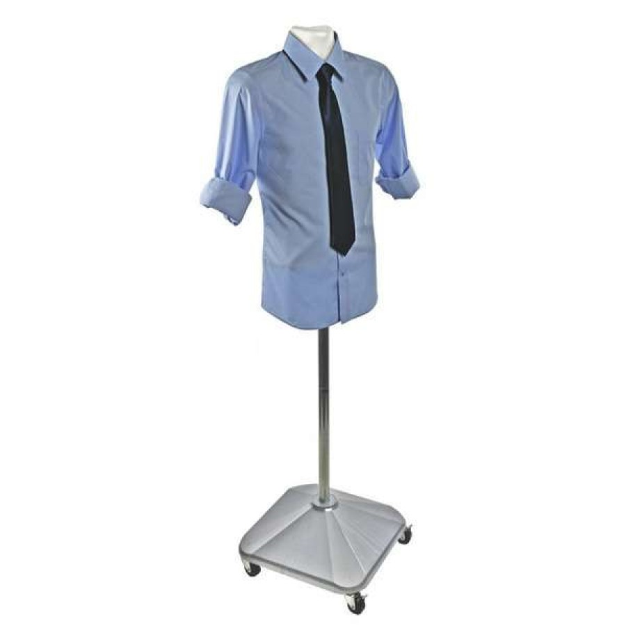 Shop White Plastic Male Bust On Wheeled Plastic Base Clearance