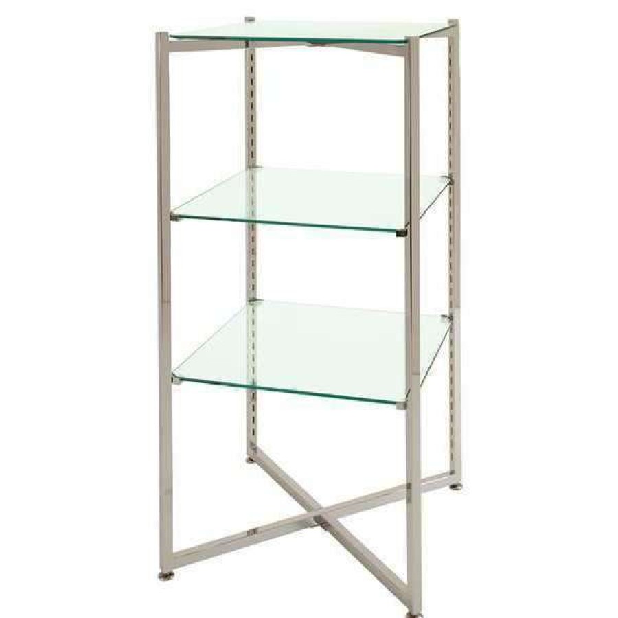 Shop Glass Fldng Tower, Steel/Glass, 18 L, 18 W Online