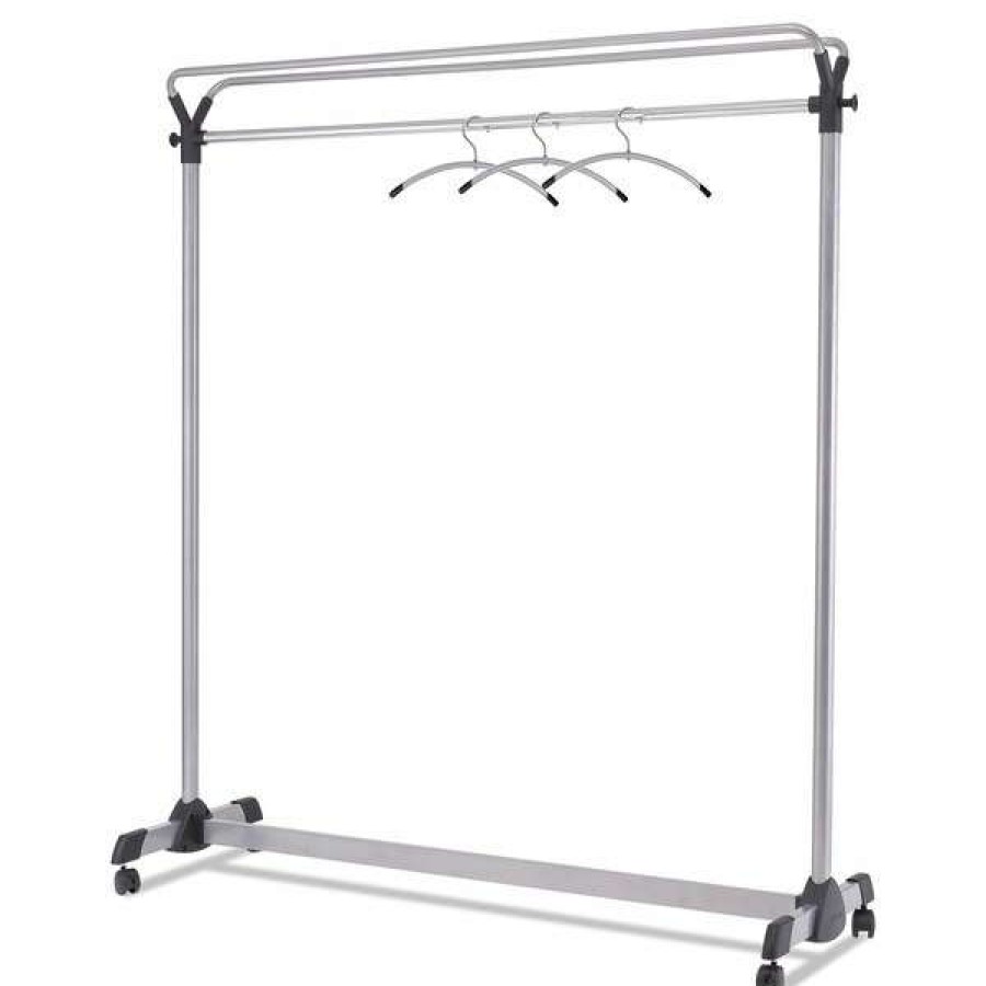 Shop Large Capacity Garment Rack, 63.5W X 21.25D X 67.5H, Black/Silver Clearance