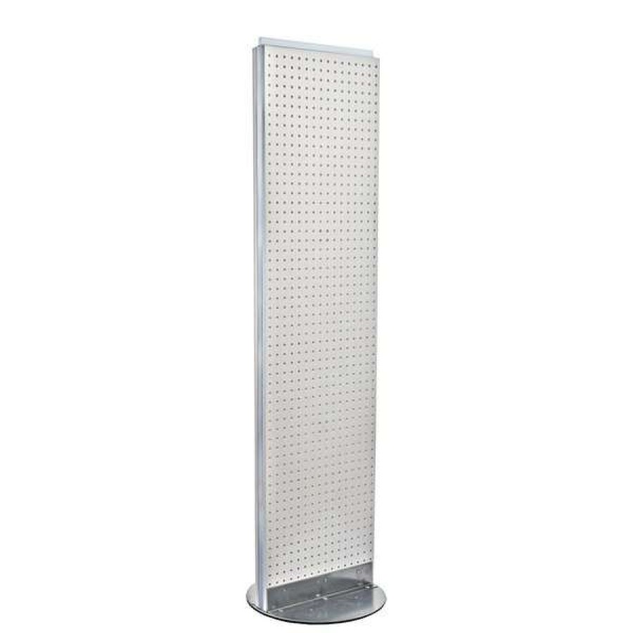 Shop 2-Sided Pegboard Floor Revolving Display Panel Size:16 W X 60 H Hot