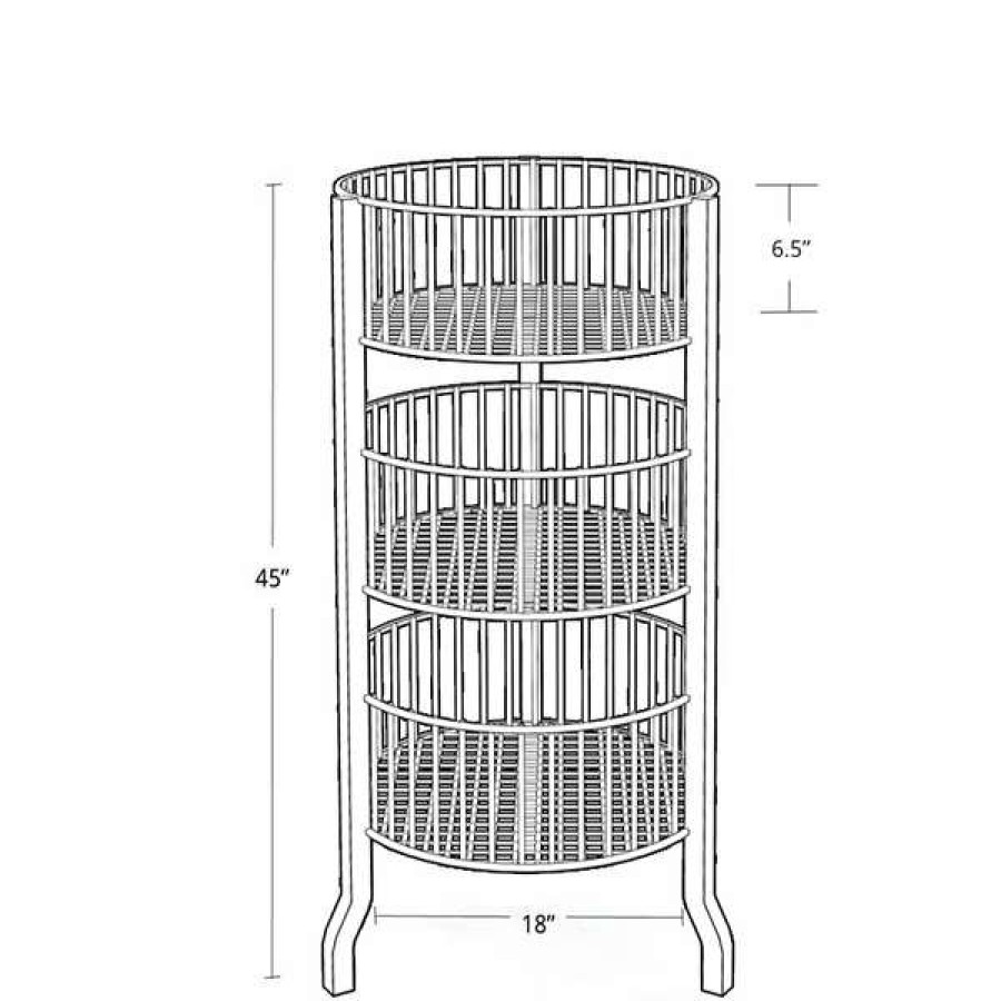 Shop Three-Tiered Large White Wire Bin Hot