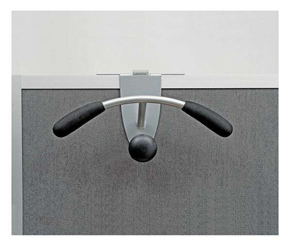 Shop Metal Cubicle Valet Hook, Black/Silver New