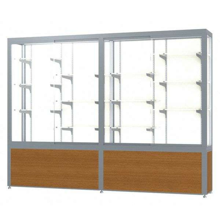 Shop Display Case, 96X66X16, Plaque, Satn, Ltoak Hot