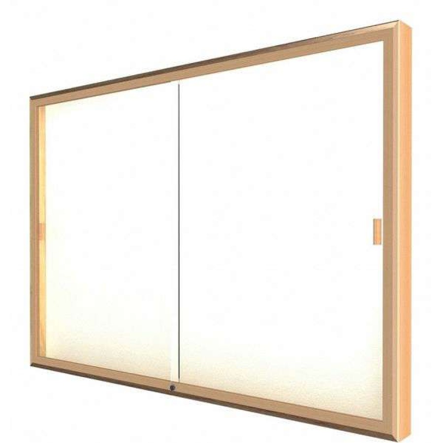 Shop Wall Case, 72X48X4, Plaque, Oak, Champgntrim Clearance