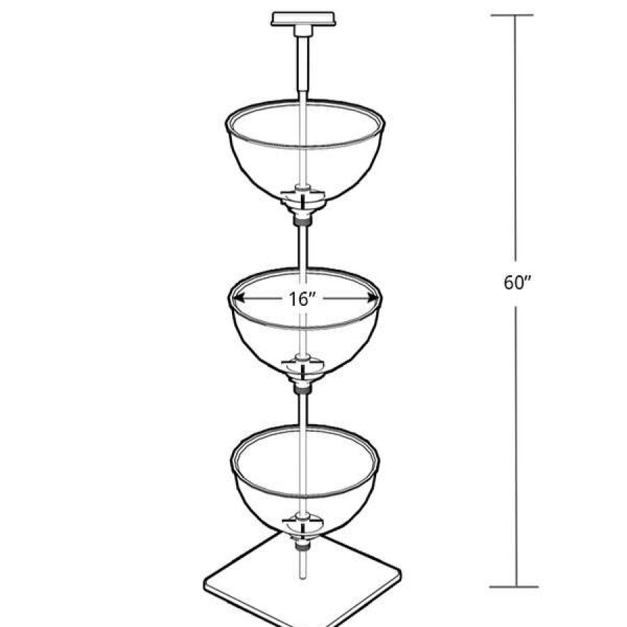 Shop Three-Tiered 16 Bowl Floor Display Best