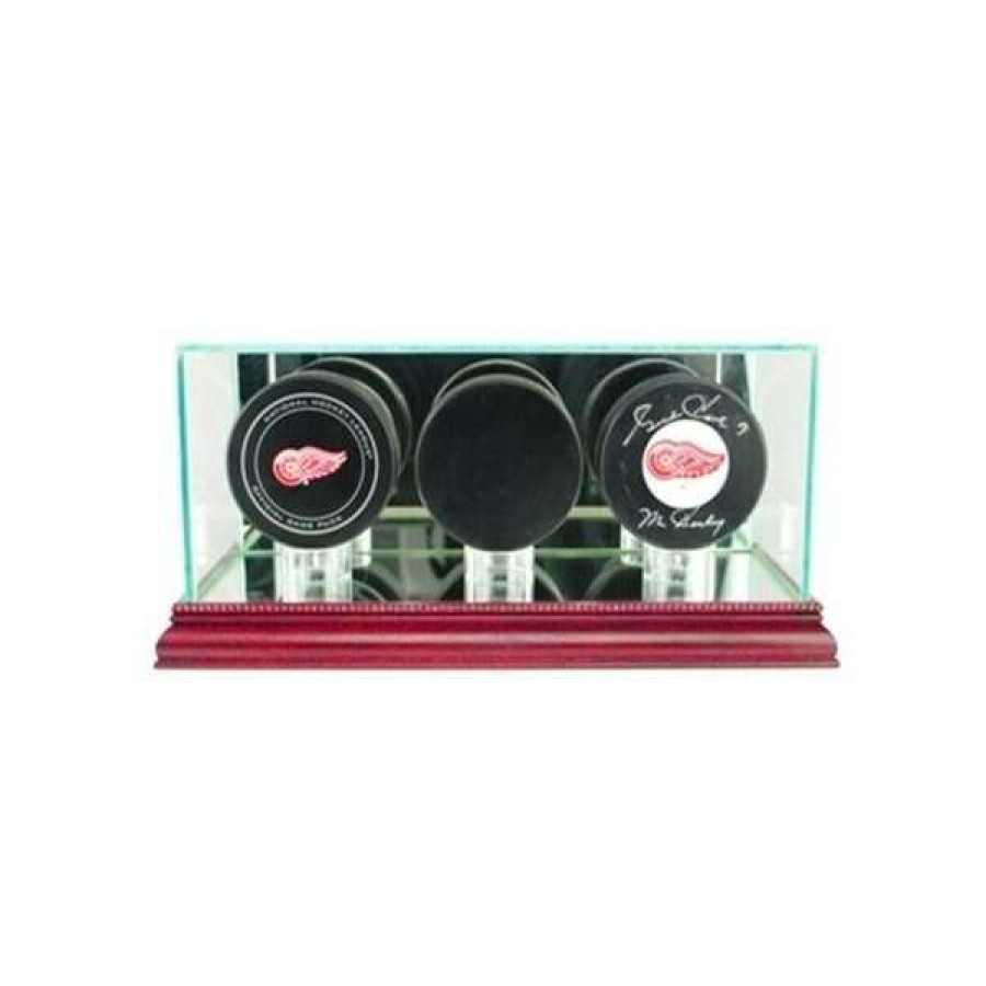 Shop Tppk-C Triple Hockey Puck Display Case, Cherry Best