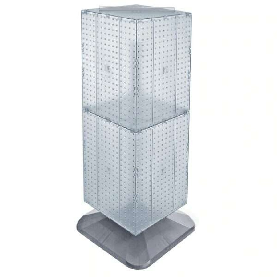 Shop Four-Sided Pegboard Tower Revolving Display Panel Size 14 W X 40 H Clearance