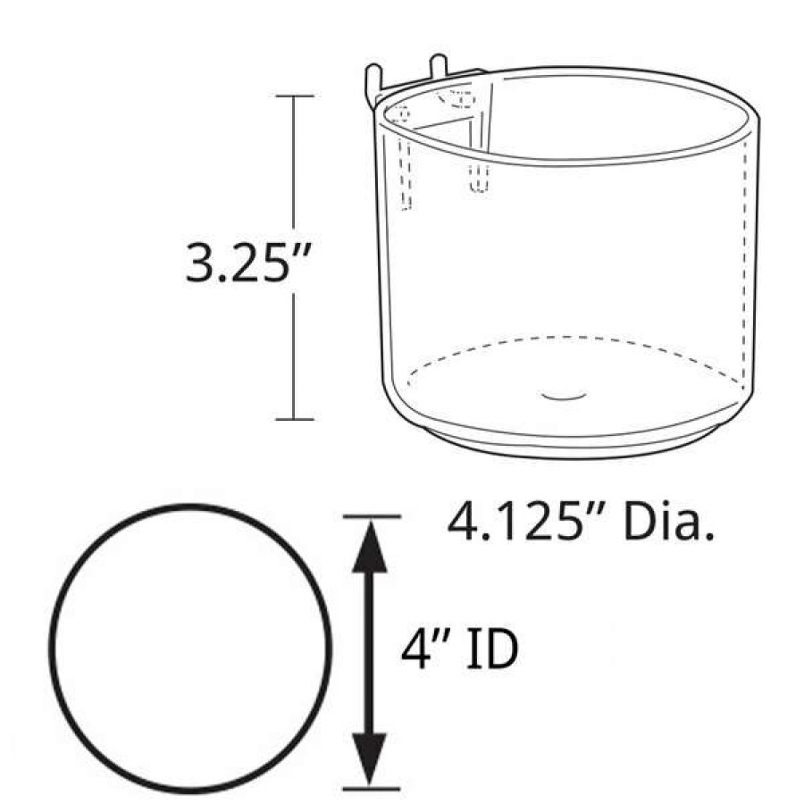 Outlet 4 Diameter Cup Display For Pegboard Or Slatwall, Pk10 Hot