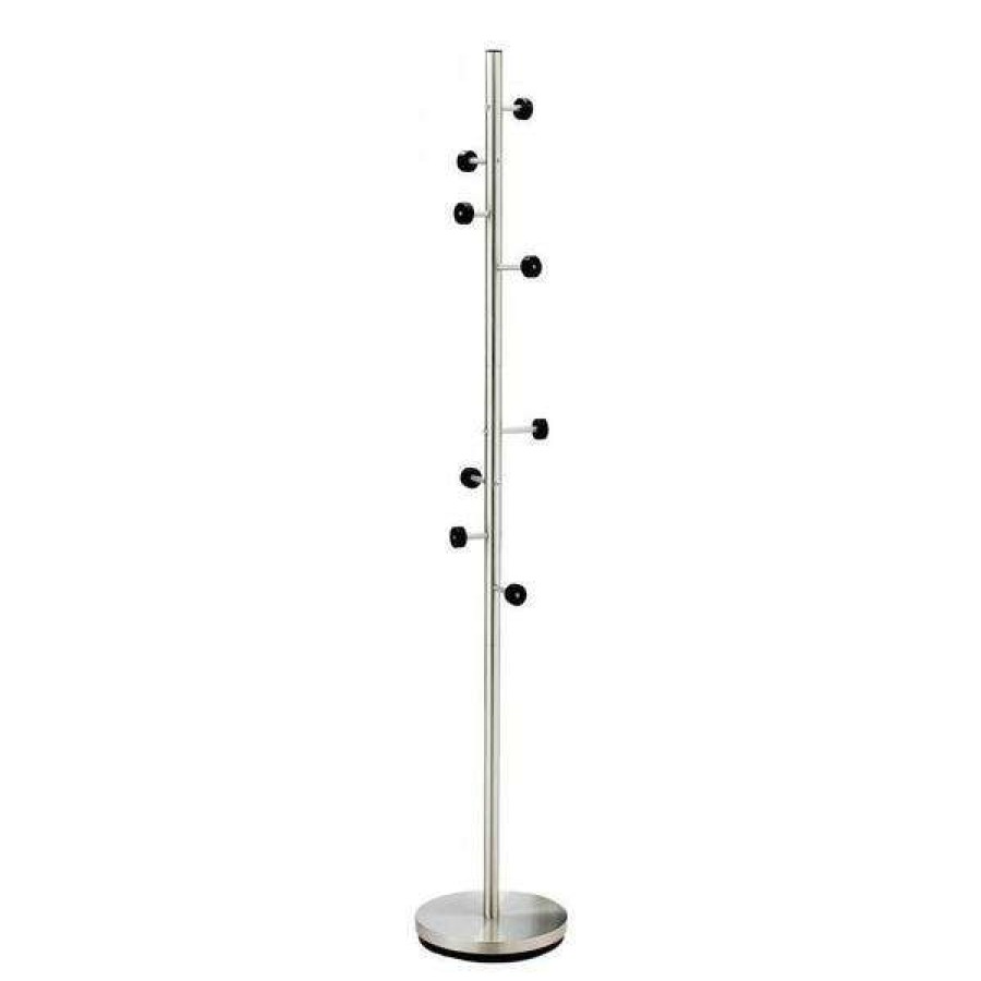 Shop Swizzle Coat Rack In Satin Steel And Black Best