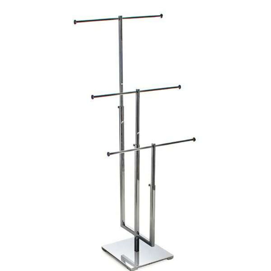 Shop Three-Tier Adjustable Chrome Necklace Counter Display Clearance