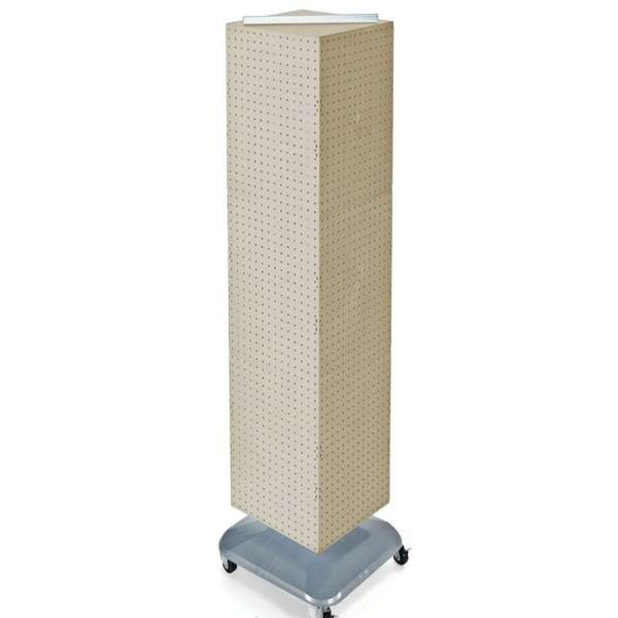 Shop Four-Sided Pegboard Tower Revolving Display Panel Size 14 W X 60 H Hot