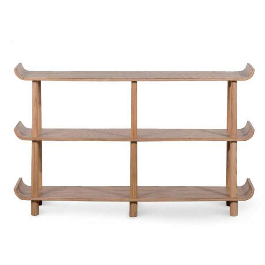 Conception Living Good Quality Abira Ashwood Low Display Shelf, Natural New