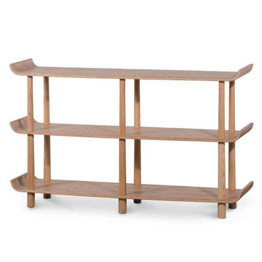 Conception Living Good Quality Abira Ashwood Low Display Shelf, Natural New