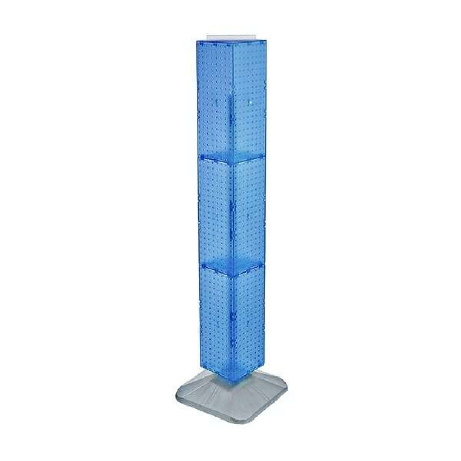 Shop Four-Sided Pegboard Floor Revolving Display Panel Size: 8 W X 60 H Best