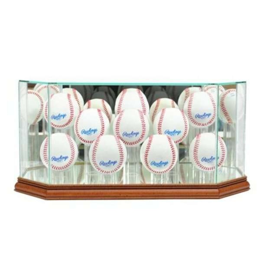 Shop 10Bsb-W Octagon 10 Baseball Display Case, Walnut New