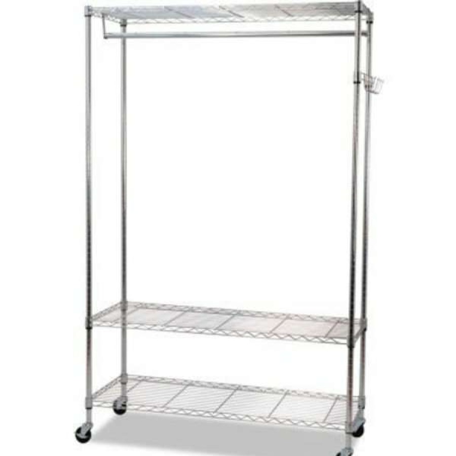 Shop Alera Ae Garment Rack, Silver Steel W/ Casters, 3-Shelf Best