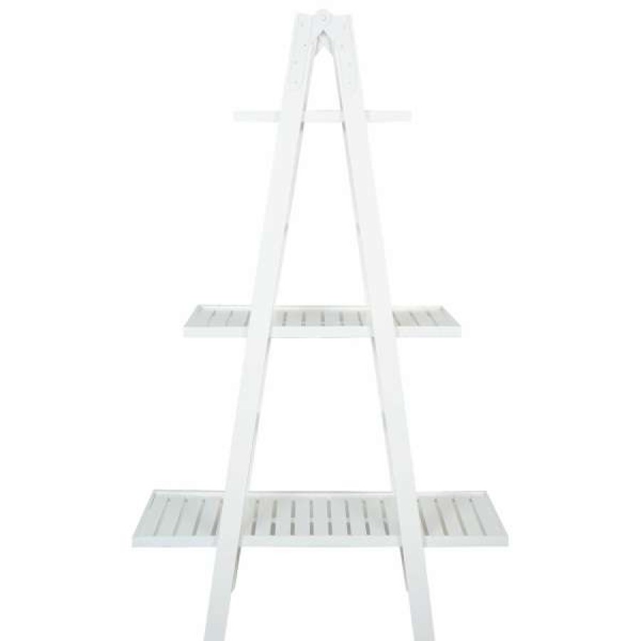 Chateau Legende Tendy Style Groveland Mango Wood Ladder Rack, Large, White Online