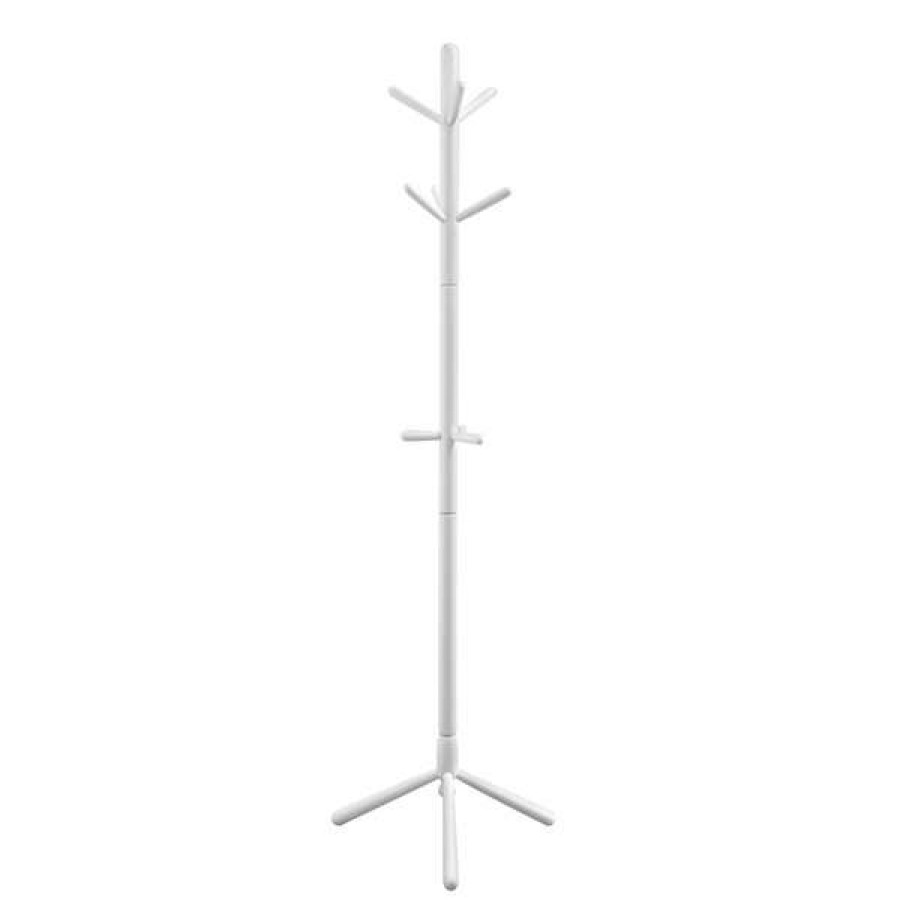 Shop Coat Rack, 69 H, White Wood Contemporary Style Wholesale