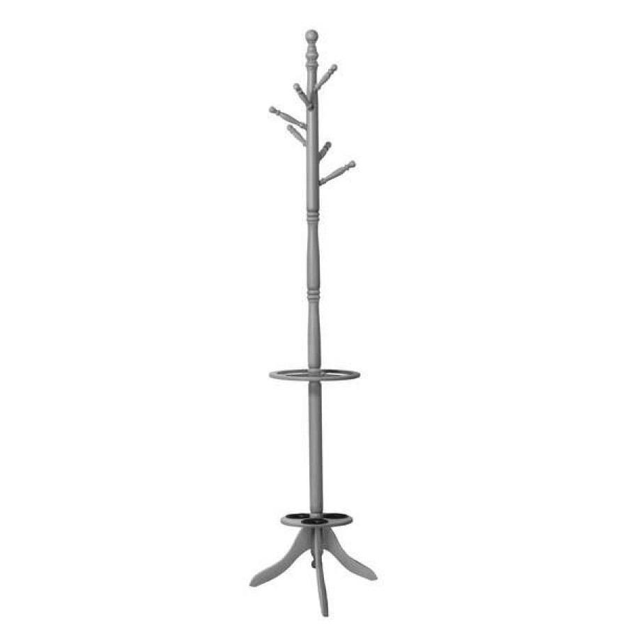 Shop Coat Rack, 71 H, Grey With An Umbrella Holder Hot